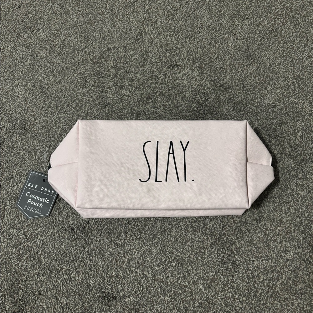 Rae Dunn Blush Cosmetic Pouch with Zipper